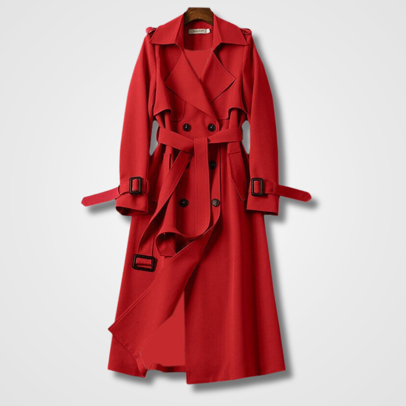 Isabelle – Winter Trenchcoat für Damen mit Bindegürtel