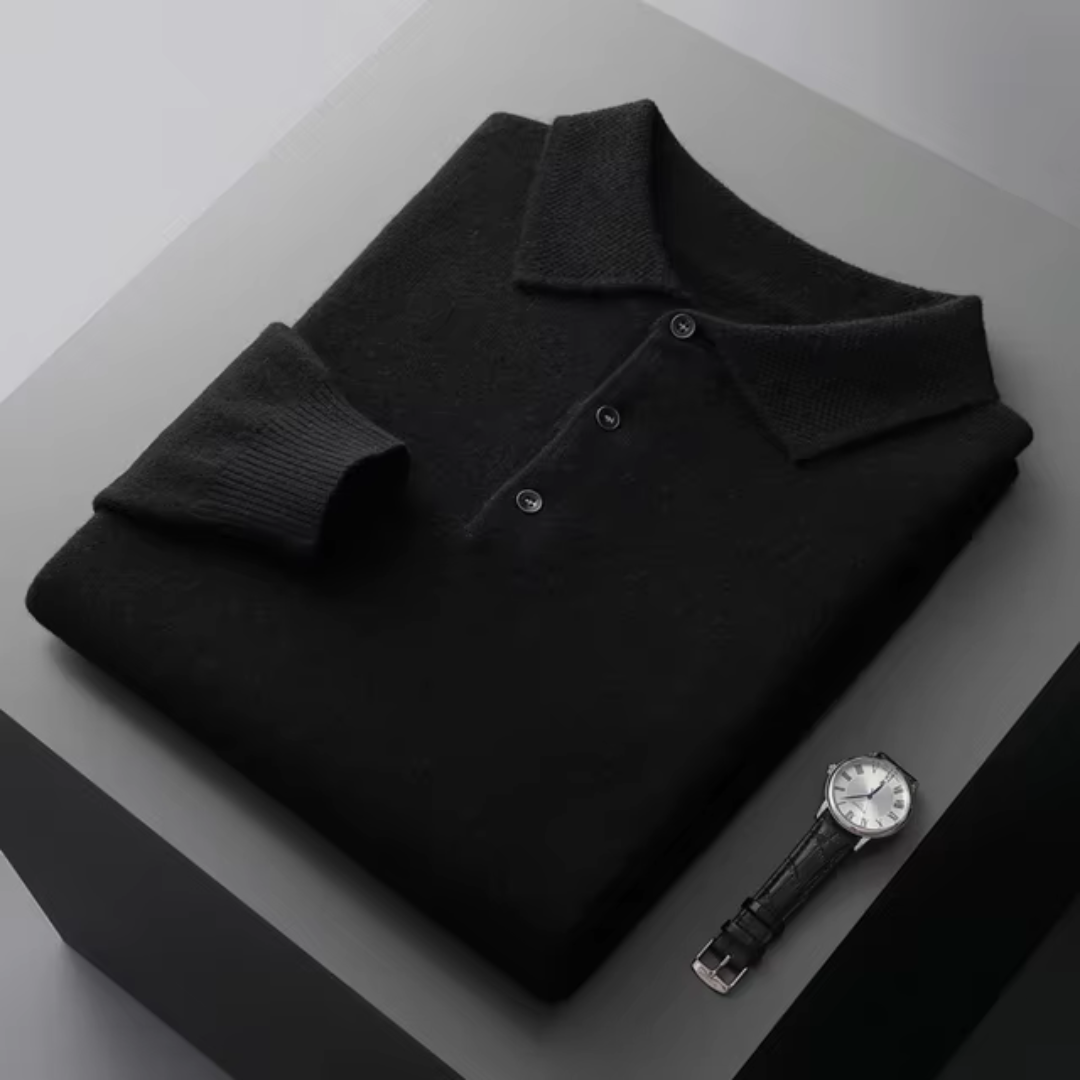 Adrian – Herren Baumwolle Strickpullover mit Polokragen