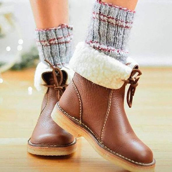 Sofia – Damenlederstiefel mit Fellfutter