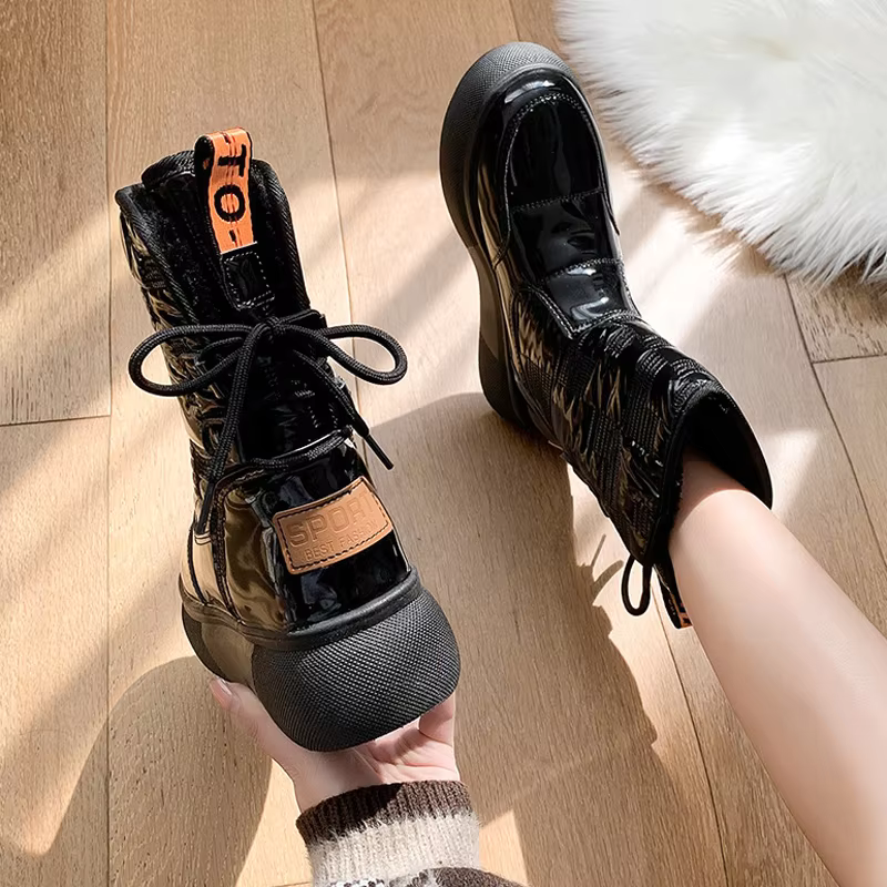 Lina - Warmer Damen Winterstiefel zum Schnüren