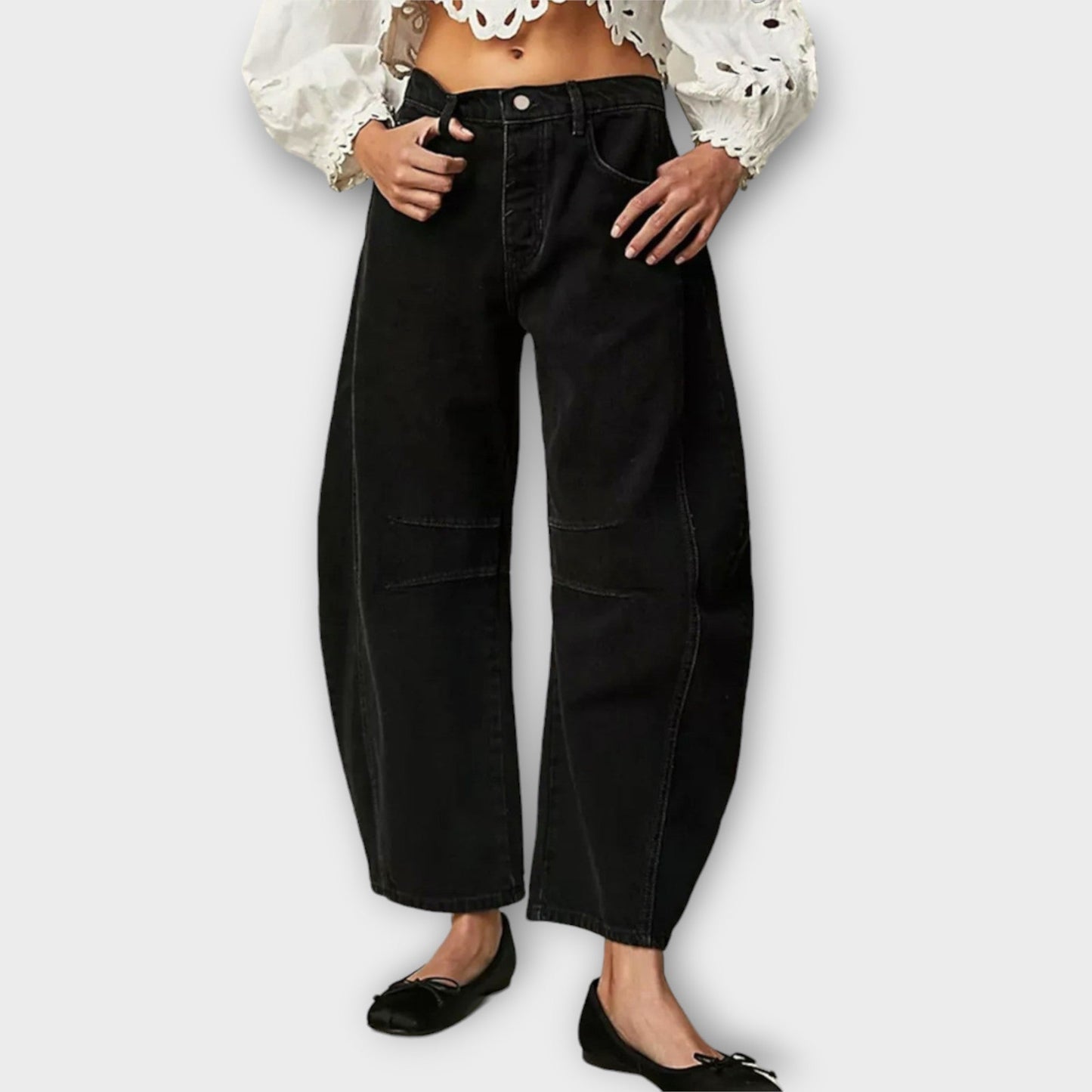 Nora – Weit geschnittene Retro Jeans Damen