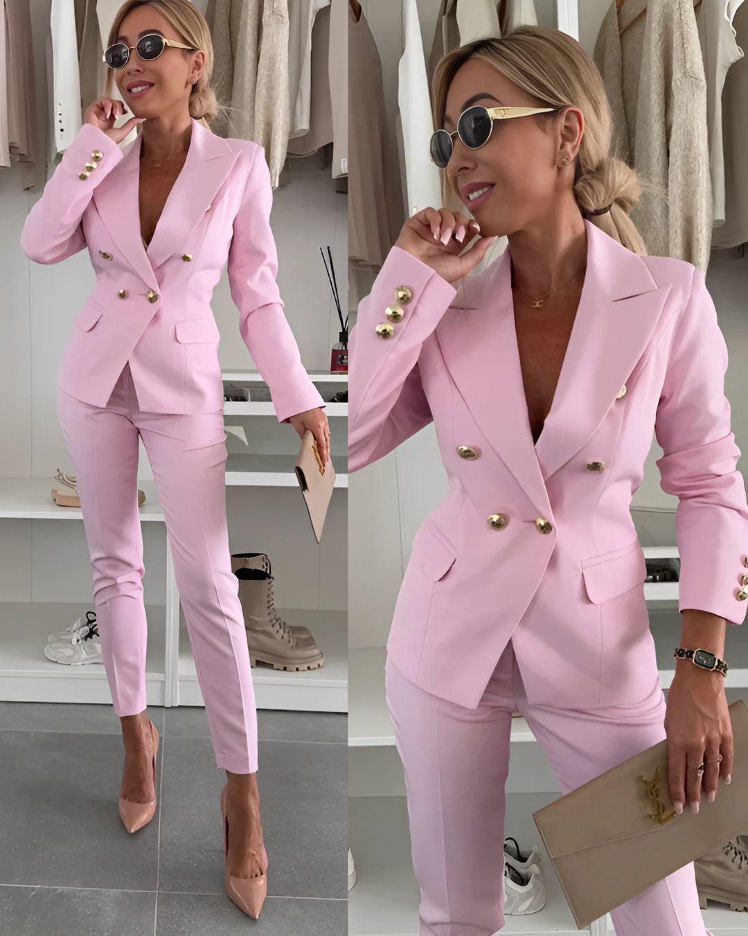 Alina – Damen Business Anzug mit Blazer und Stoffhose