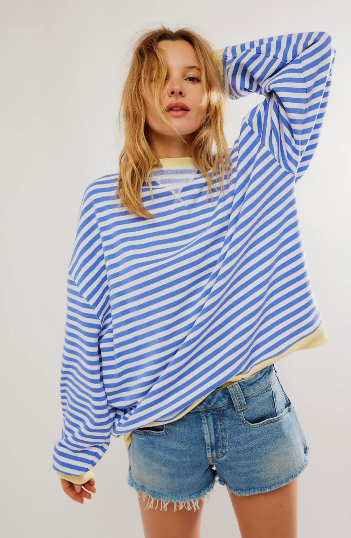 Lina – Gestreiftes Oversize Sweatshirt Damen