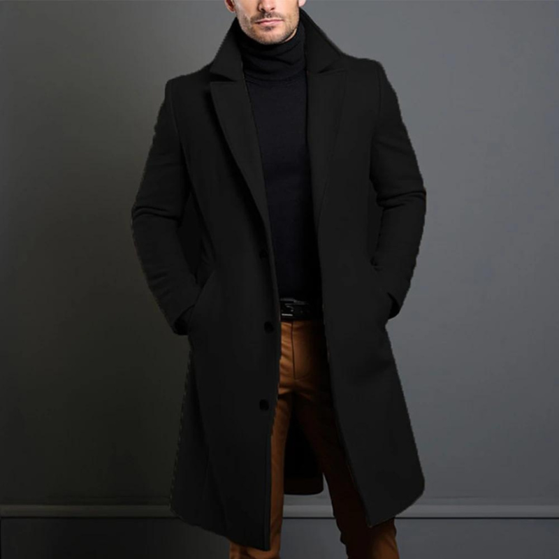 Leon - Herren Mantel langer Wintermantel