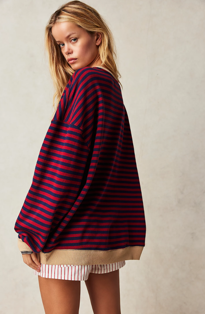 Lina – Gestreiftes Oversize Sweatshirt Damen