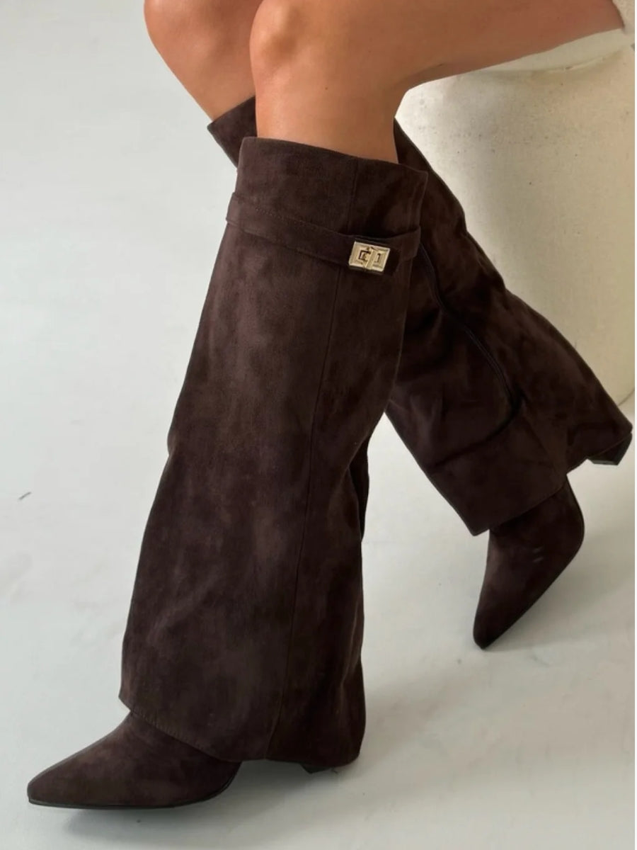 Amelia – Kniehohe Wildlederstiefel Damen