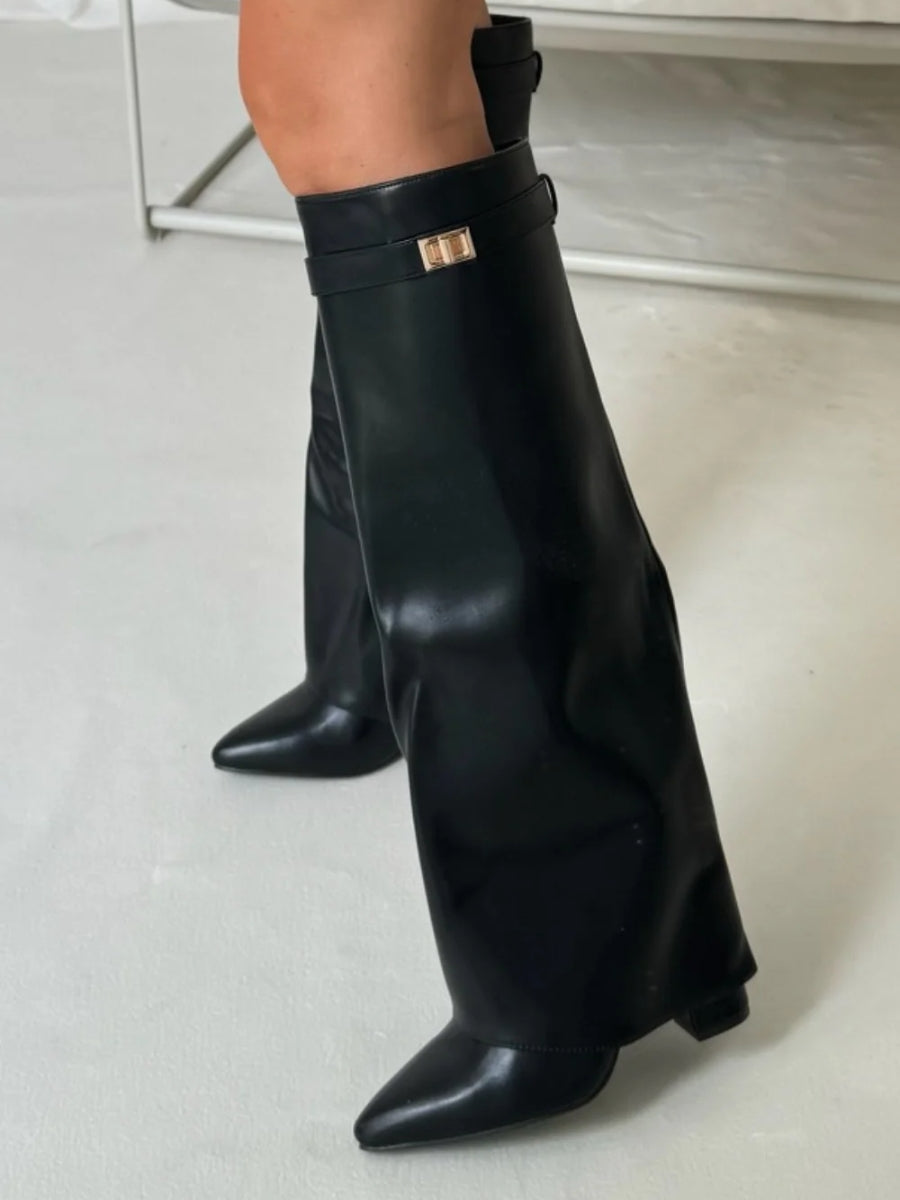 Sophie – Velours-Stiefel mit Absatz Damen
