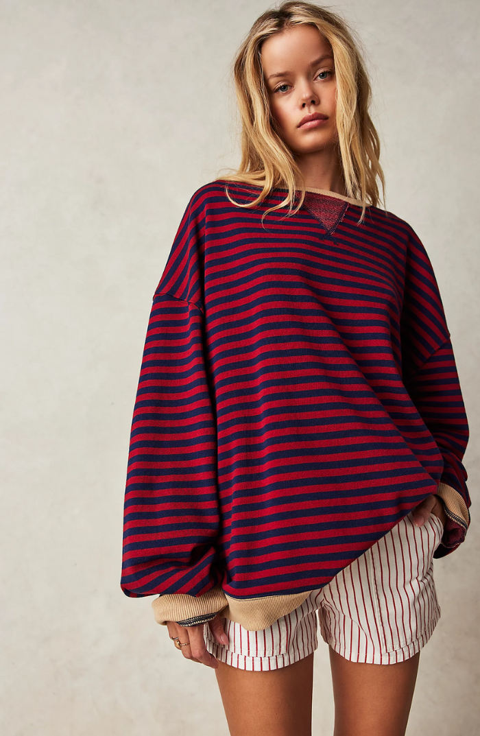 Lina – Gestreiftes Oversize Sweatshirt Damen