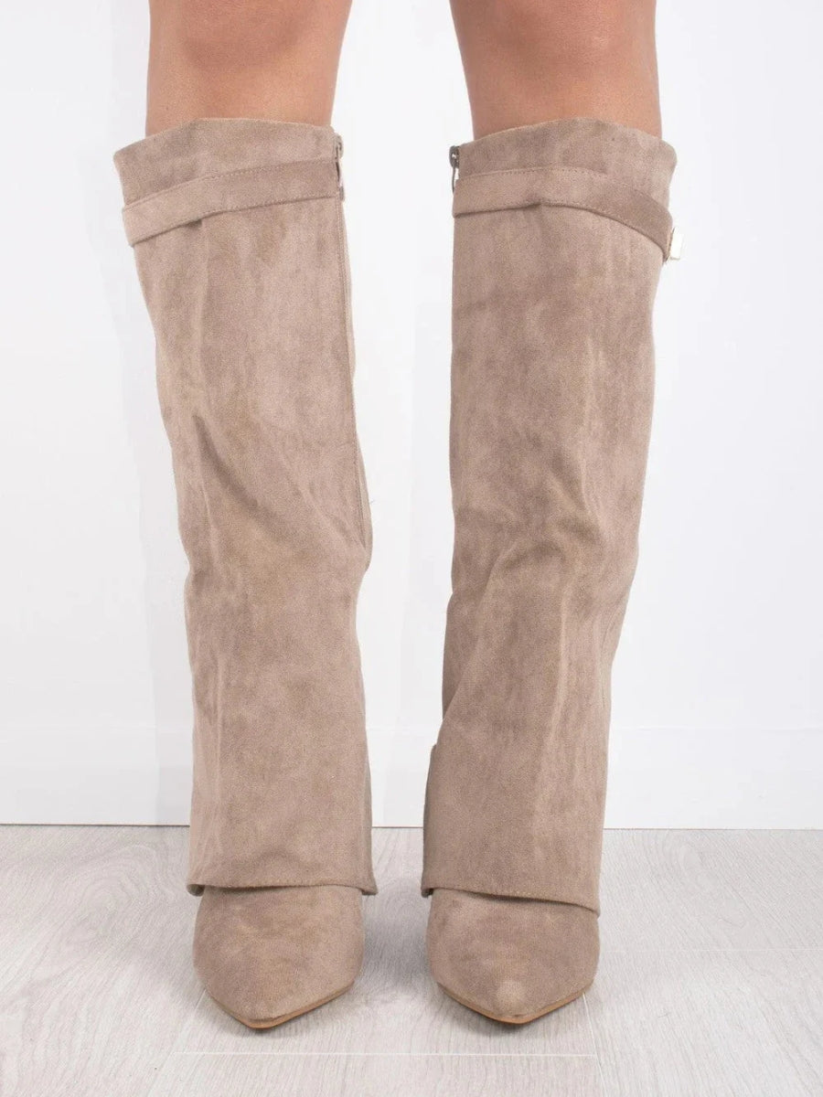 Sophie – Velours-Stiefel mit Absatz Damen
