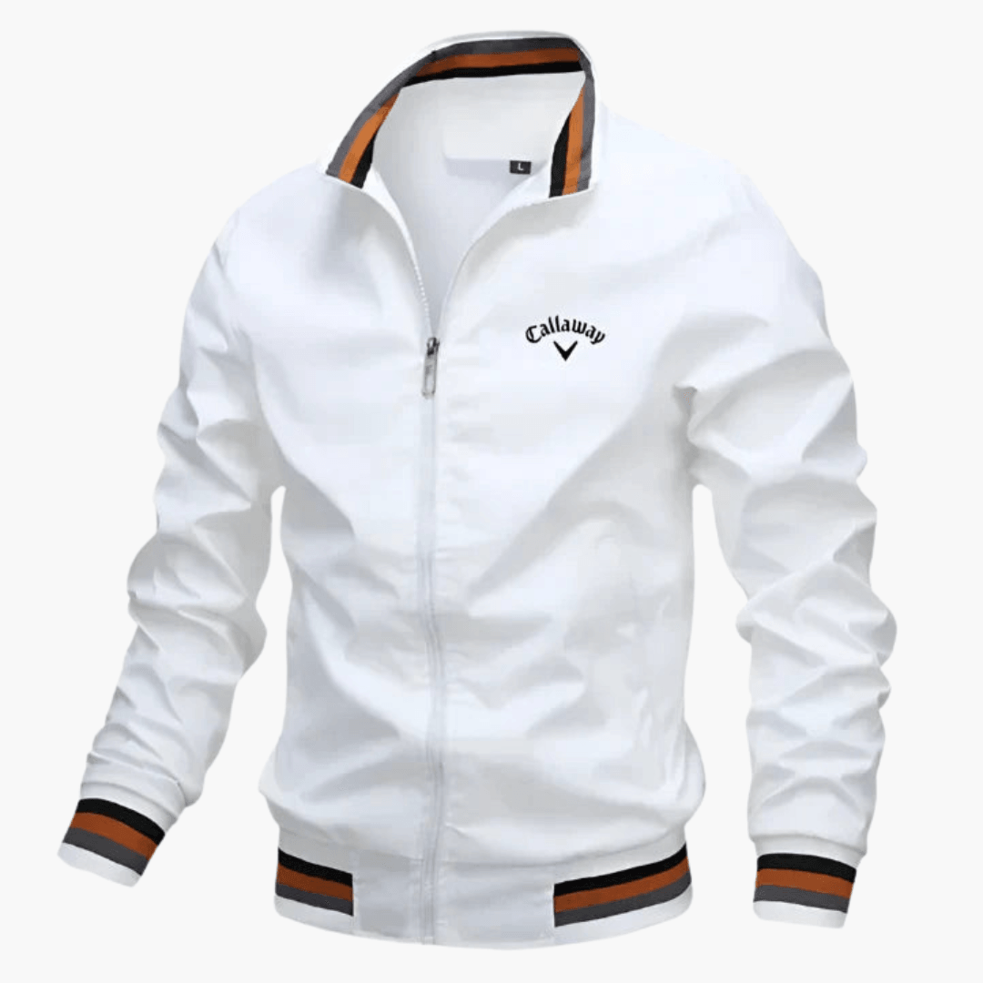 Ben – Herren Collegejacke mit Reißverschluss und Streifendetails