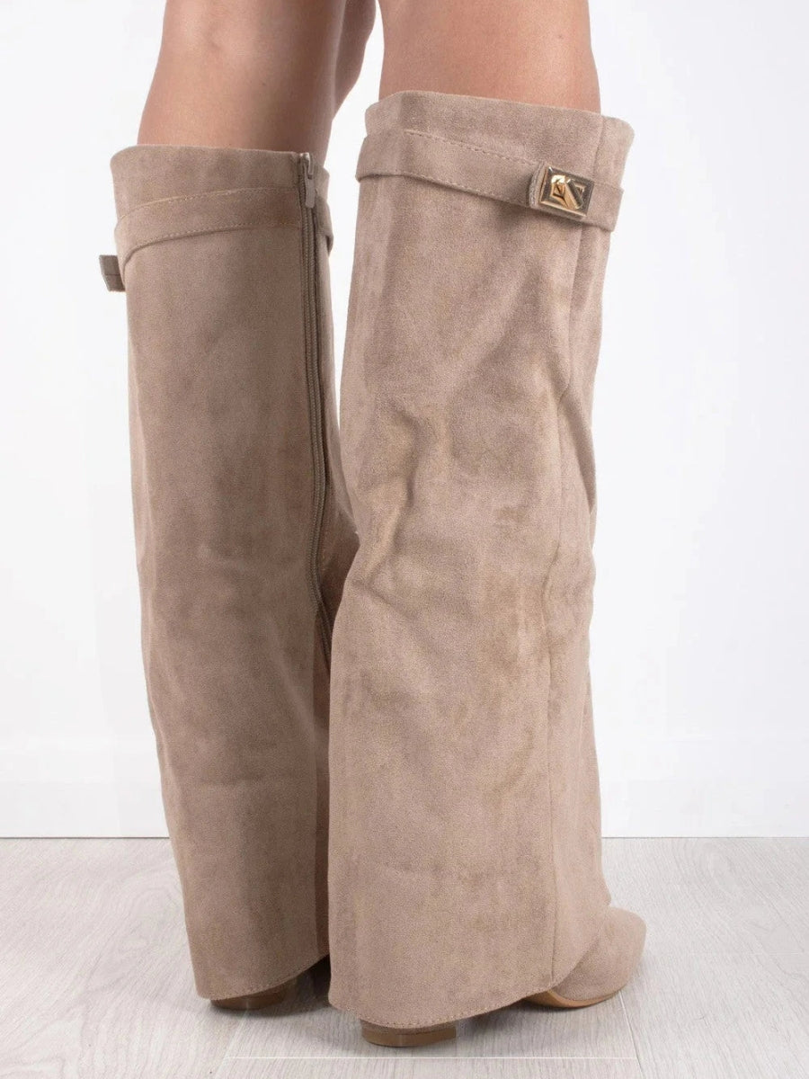 Sophie – Velours-Stiefel mit Absatz Damen