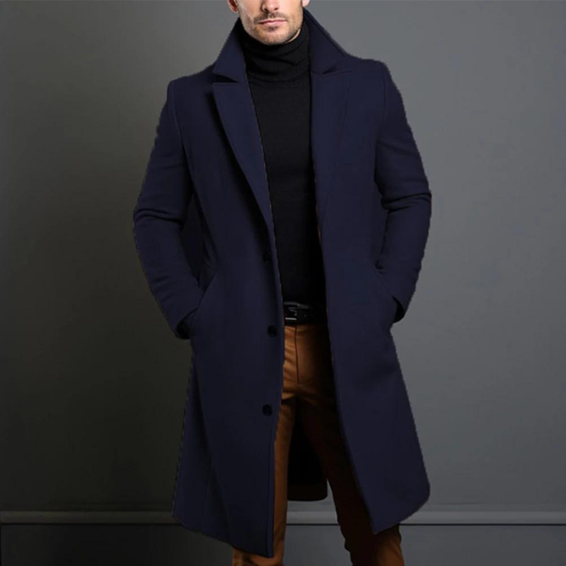 Leon - Herren Mantel langer Wintermantel