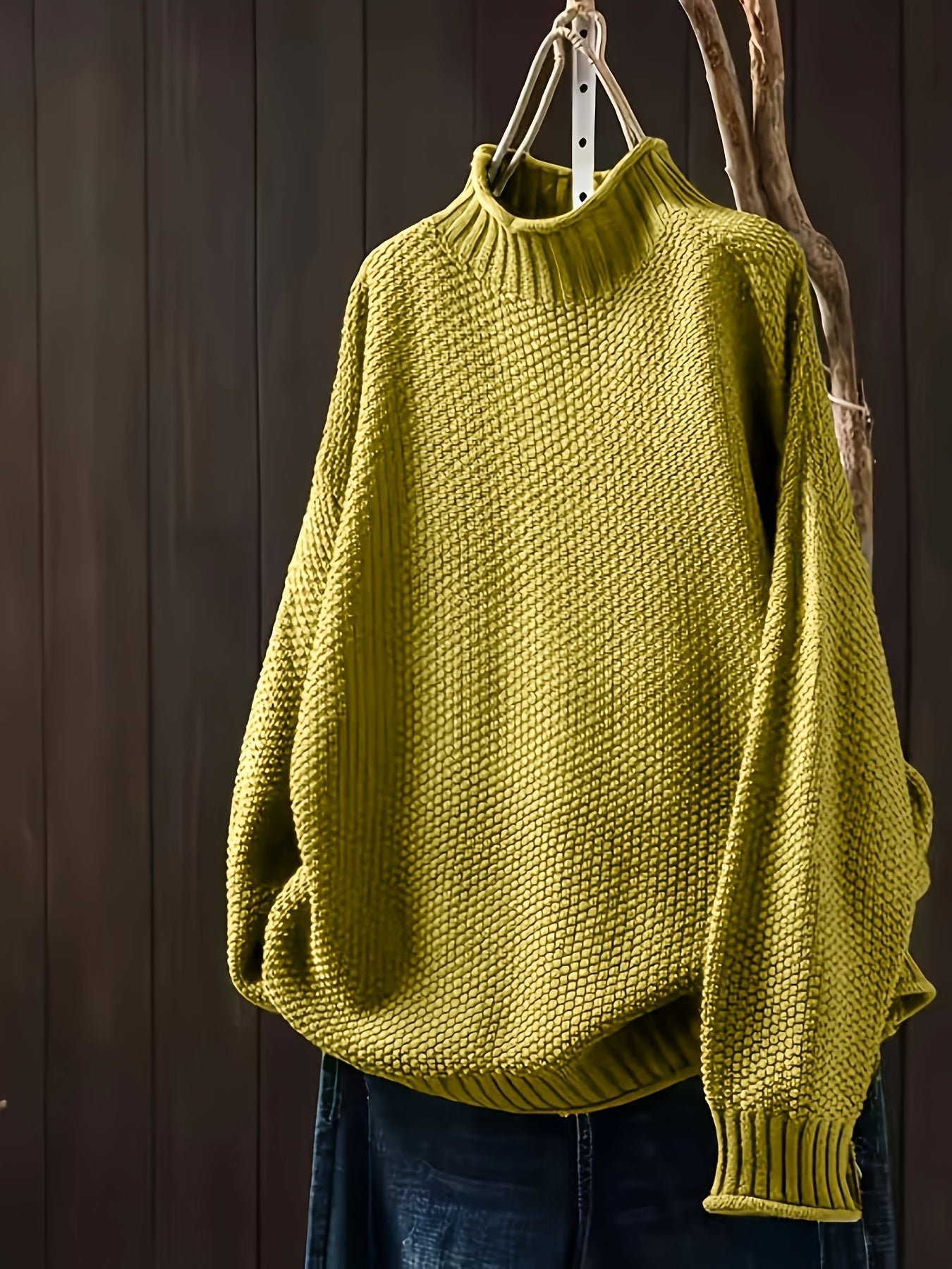 Sophie - Damen Pullover mit Stehkragen und Strukturmuster