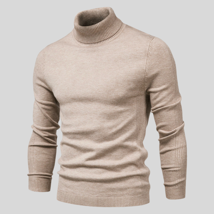 Leon – Herren Rollkragenpullover mit Feinstrick