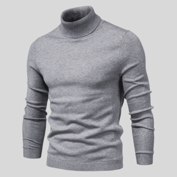 Leon – Herren Rollkragenpullover mit Feinstrick