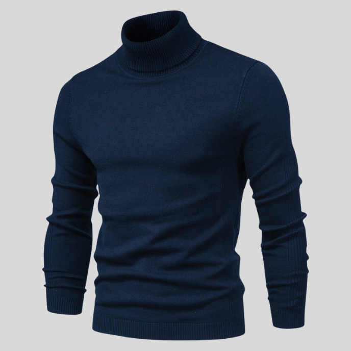 Leon – Herren Rollkragenpullover mit Feinstrick