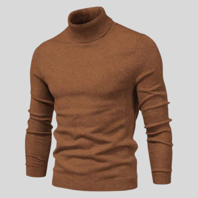 Leon – Herren Rollkragenpullover mit Feinstrick