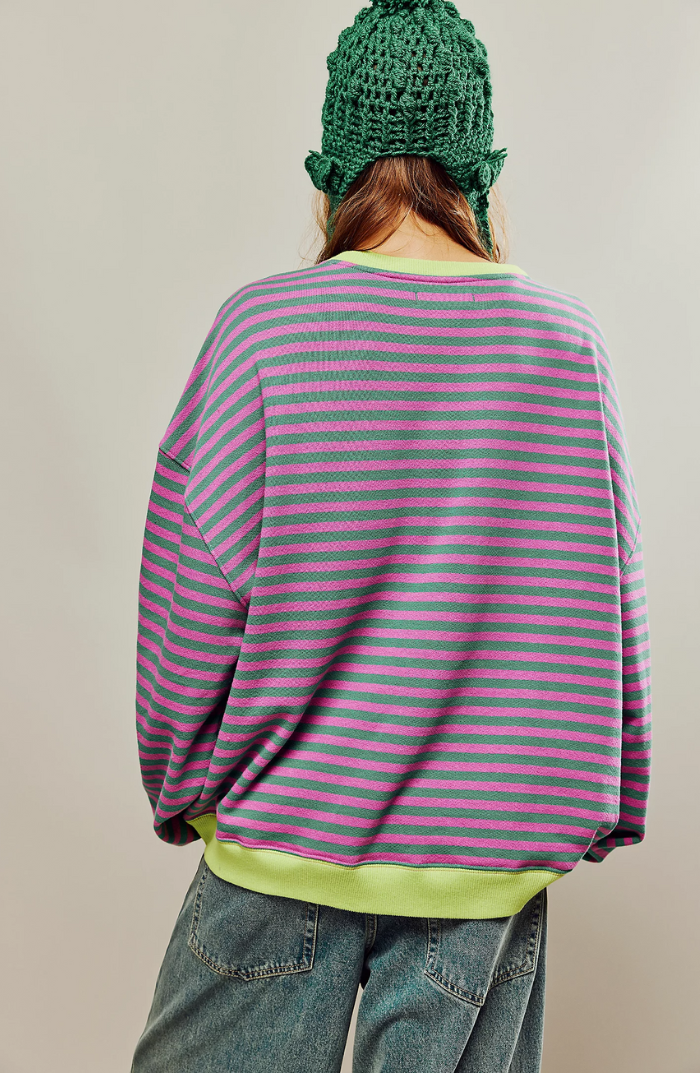 Lina – Gestreiftes Oversize Sweatshirt Damen