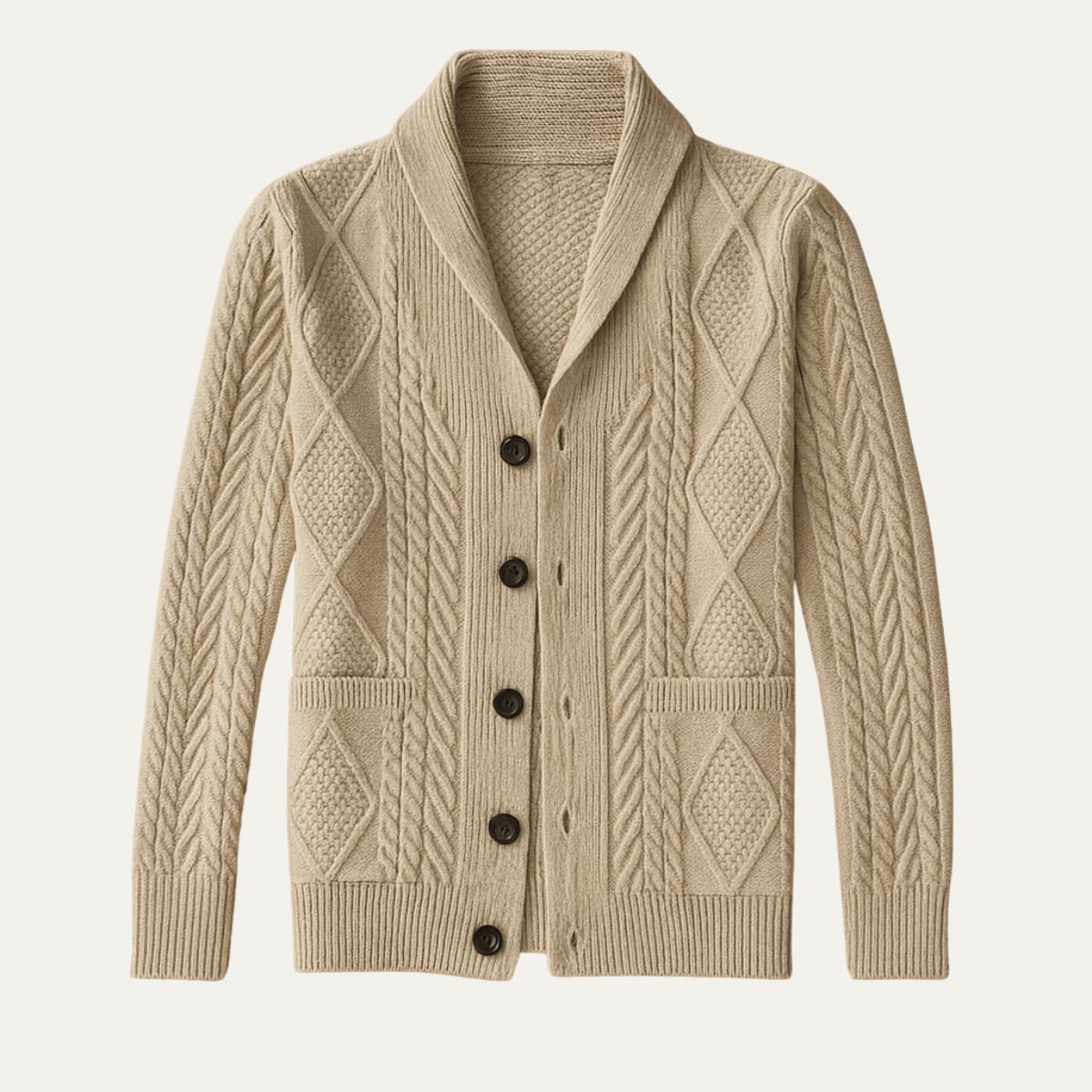 Felix – Strickjacke mit Schalkragen für Herren