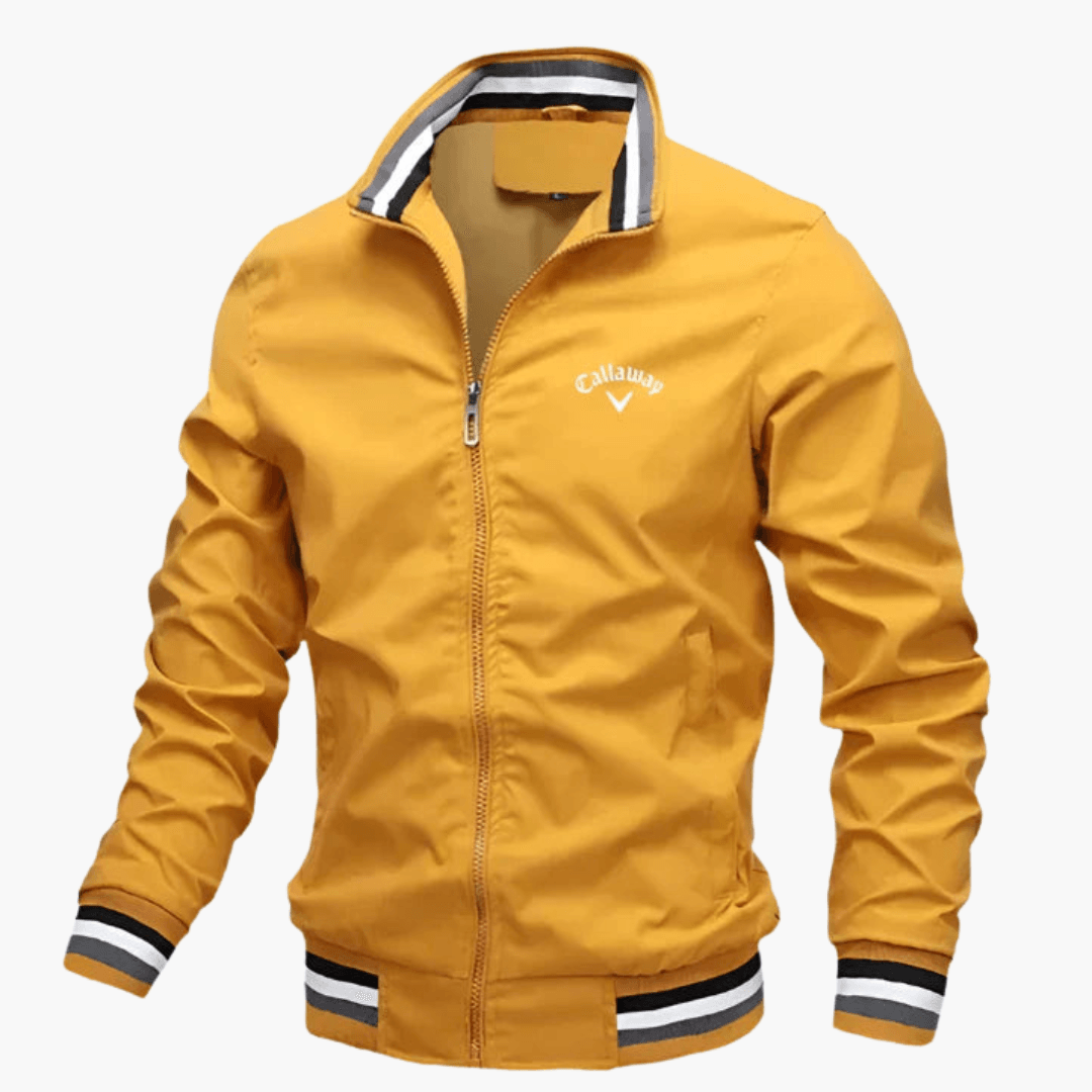 Ben – Herren Collegejacke mit Reißverschluss und Streifendetails