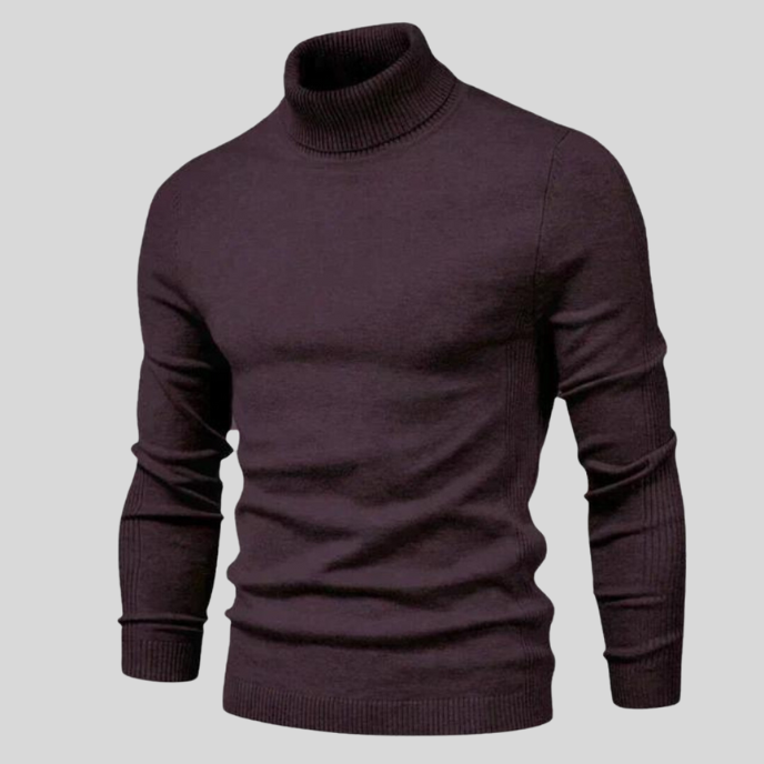 Leon – Herren Rollkragenpullover mit Feinstrick