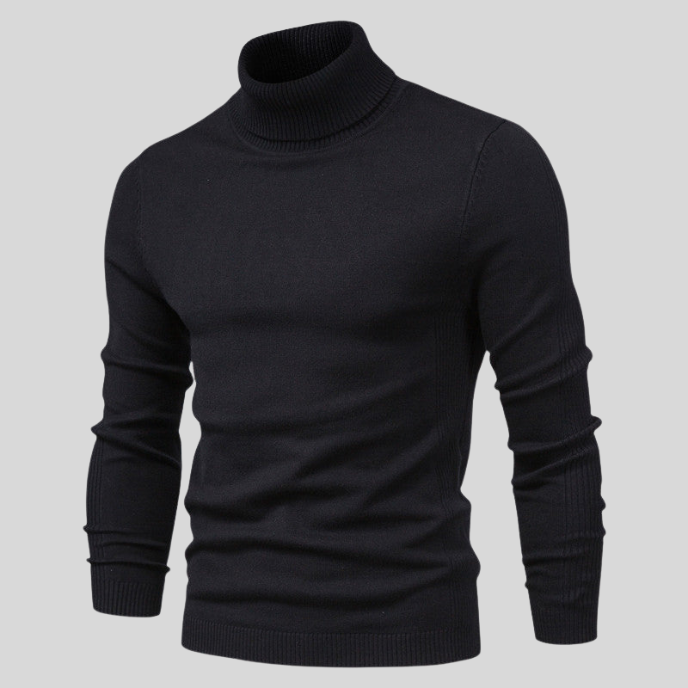 Leon – Herren Rollkragenpullover mit Feinstrick