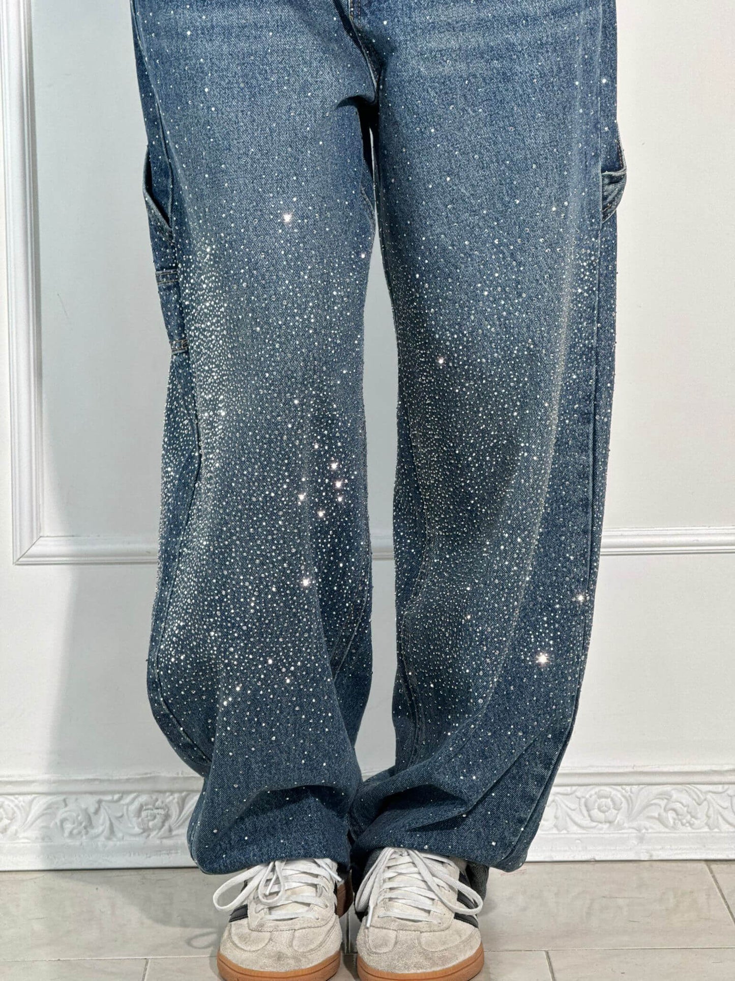 Livia – Glitzernde Straight-Leg Jeans Damen