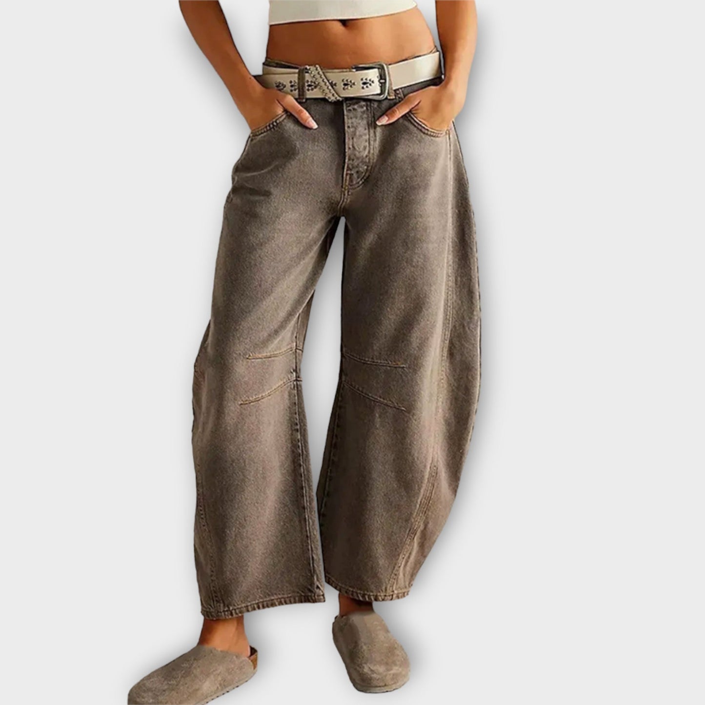 Nora – Weit geschnittene Retro Jeans Damen