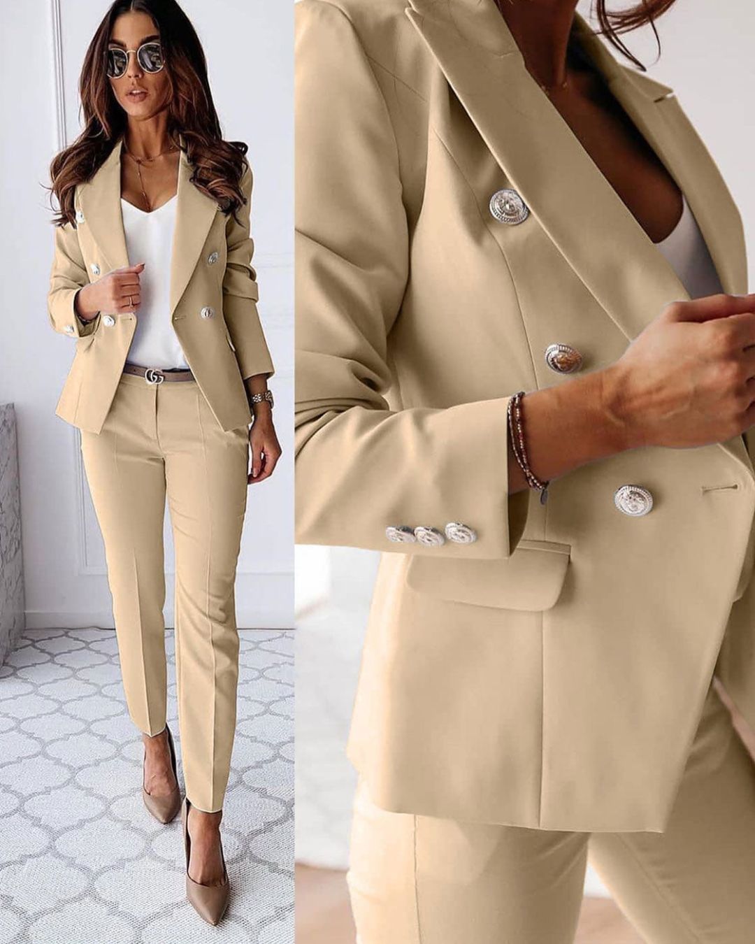 Alina – Damen Business Anzug mit Blazer und Stoffhose