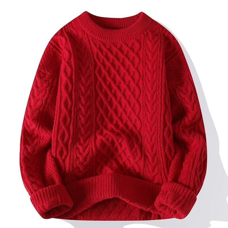 Lena - Damen wollen Strickpullover mit Zopfmuster