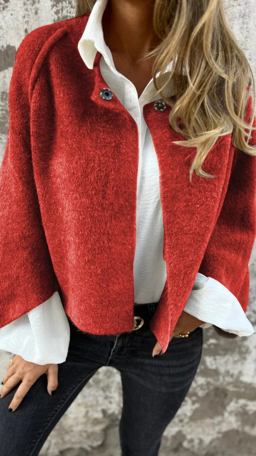 Isabella – Weiche Kurzjacke mit Knöpfen Damen