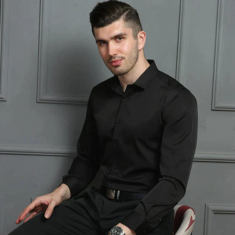 Daniel - Herren Hemd mit Knopfleiste und Kragen