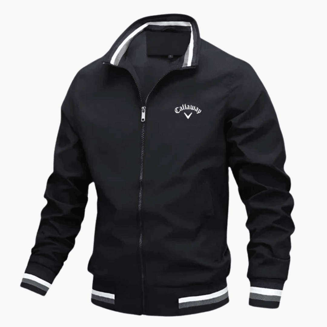Ben – Herren Collegejacke mit Reißverschluss und Streifendetails
