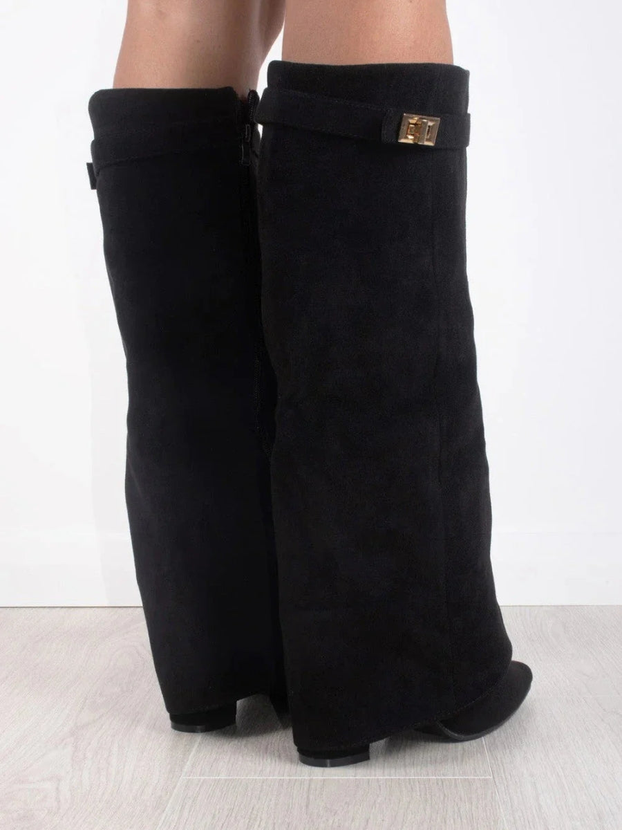 Amelia – Kniehohe Wildlederstiefel Damen