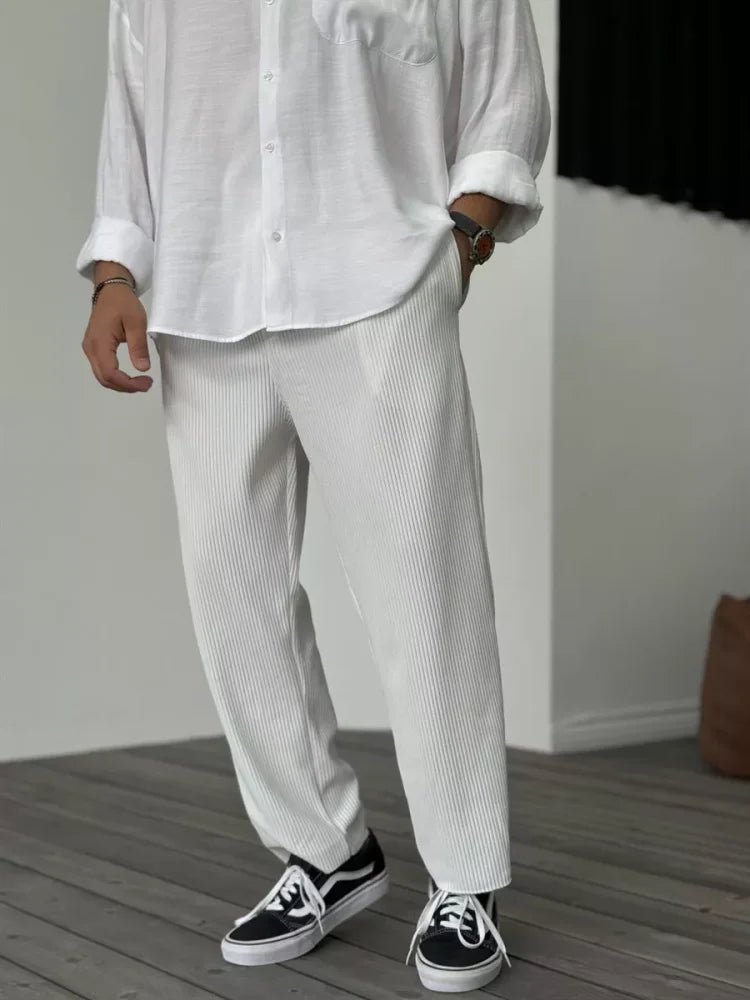 Leon – Plissee Freizeit Hose Herren