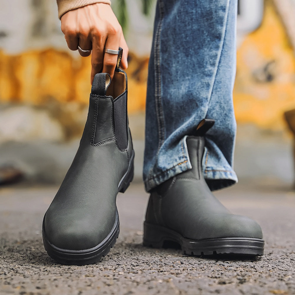 Damian - Herren Chelsea-Boots mit elastischen Einsätzen und Gummisohle