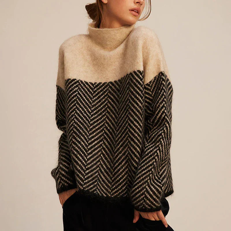 Mara – Gemusterter Strickpullover Damen