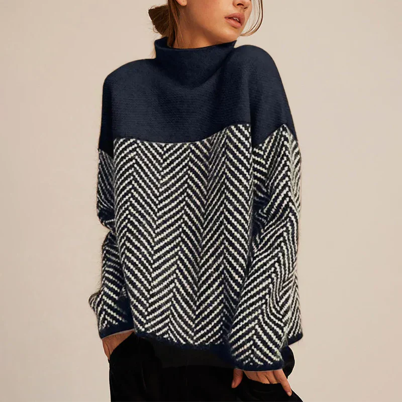 Mara – Gemusterter Strickpullover Damen