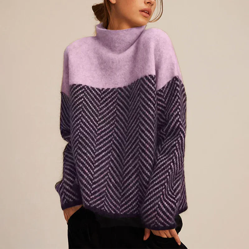 Mara – Gemusterter Strickpullover Damen