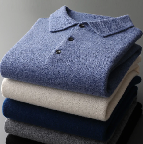 Alonso - Herren Pullover mit Polokragen und Knopfleiste