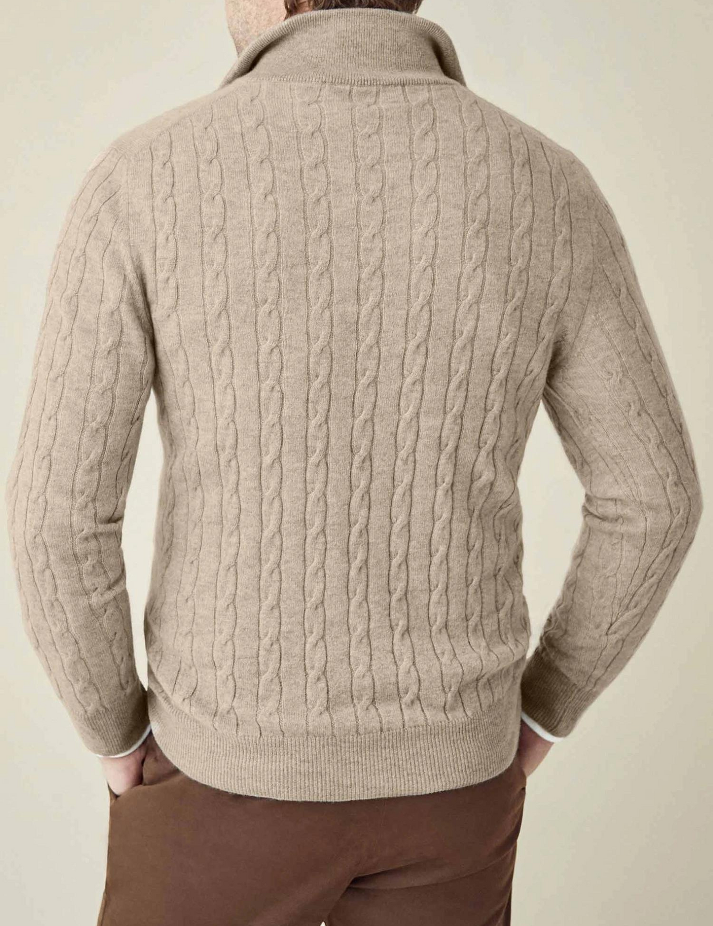 Rafael - Herren Strickpullover mit Zipper-Kragen