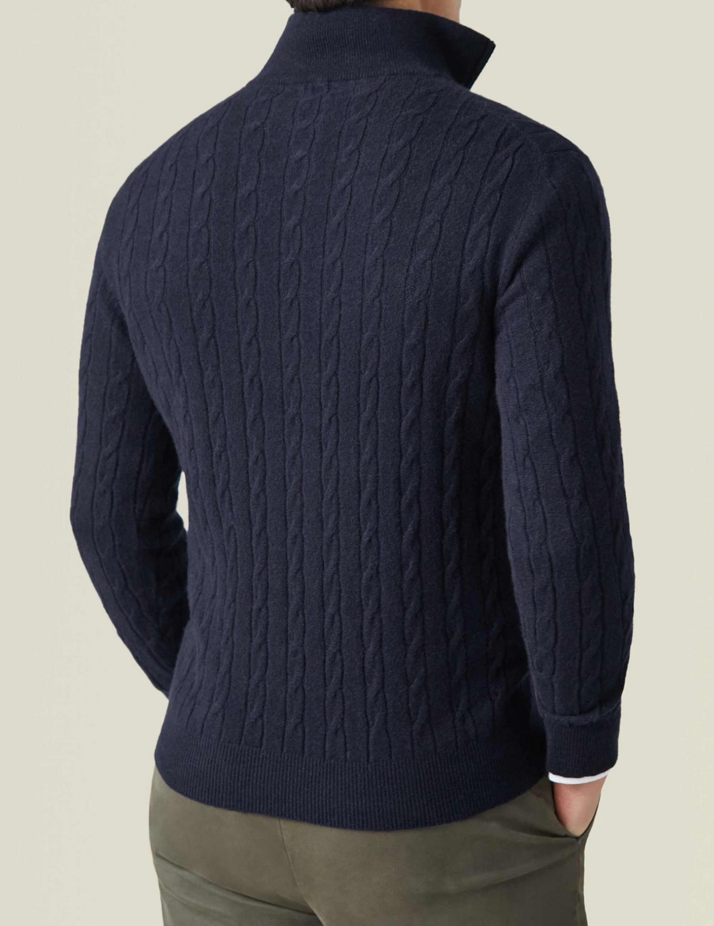 Rafael - Herren Strickpullover mit Zipper-Kragen