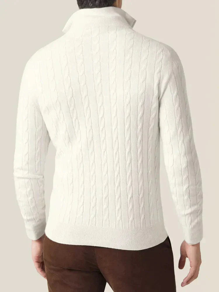 Rafael - Herren Strickpullover mit Zipper-Kragen