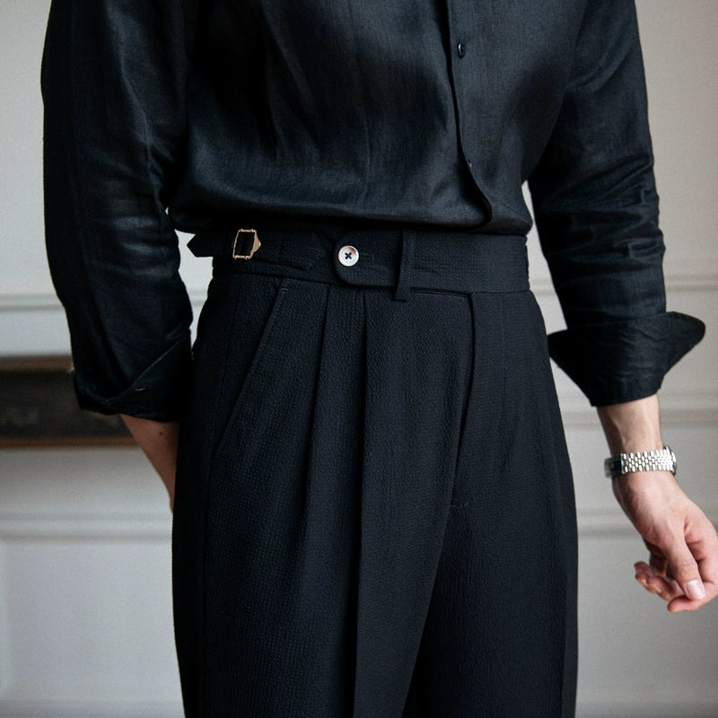 Lukas – Faltenhose mit hoher Taille für Herren