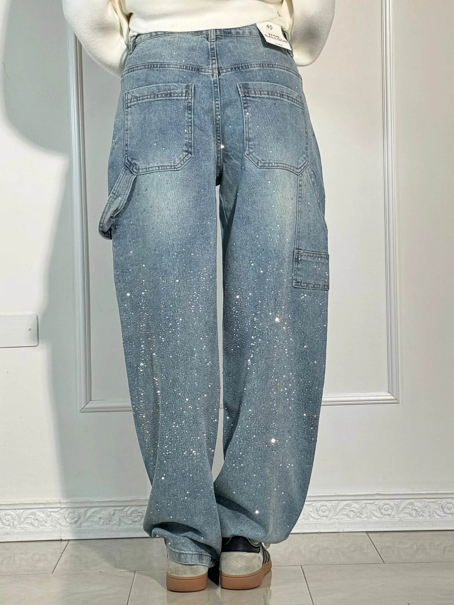 Livia – Glitzernde Straight-Leg Jeans Damen