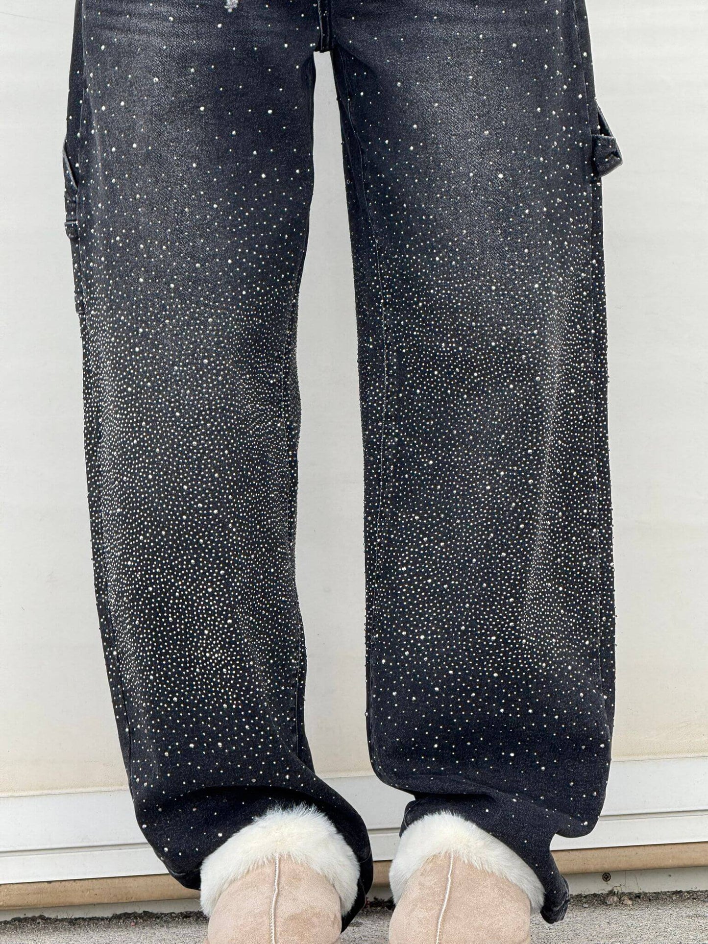 Livia – Glitzernde Straight-Leg Jeans Damen