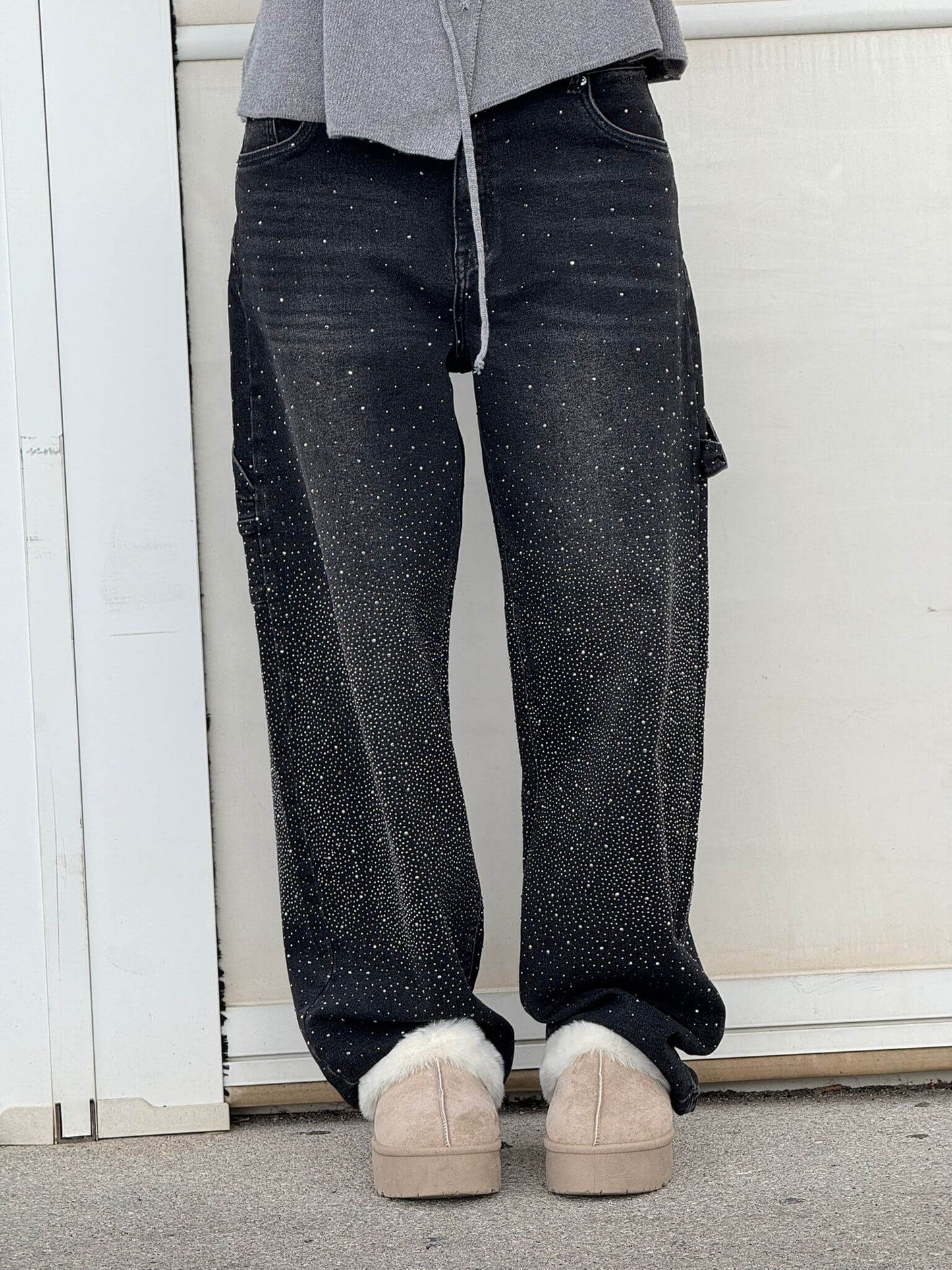Livia – Glitzernde Straight-Leg Jeans Damen