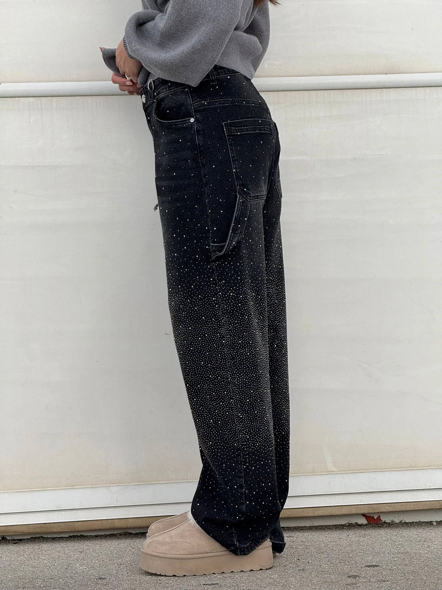 Livia – Glitzernde Straight-Leg Jeans Damen