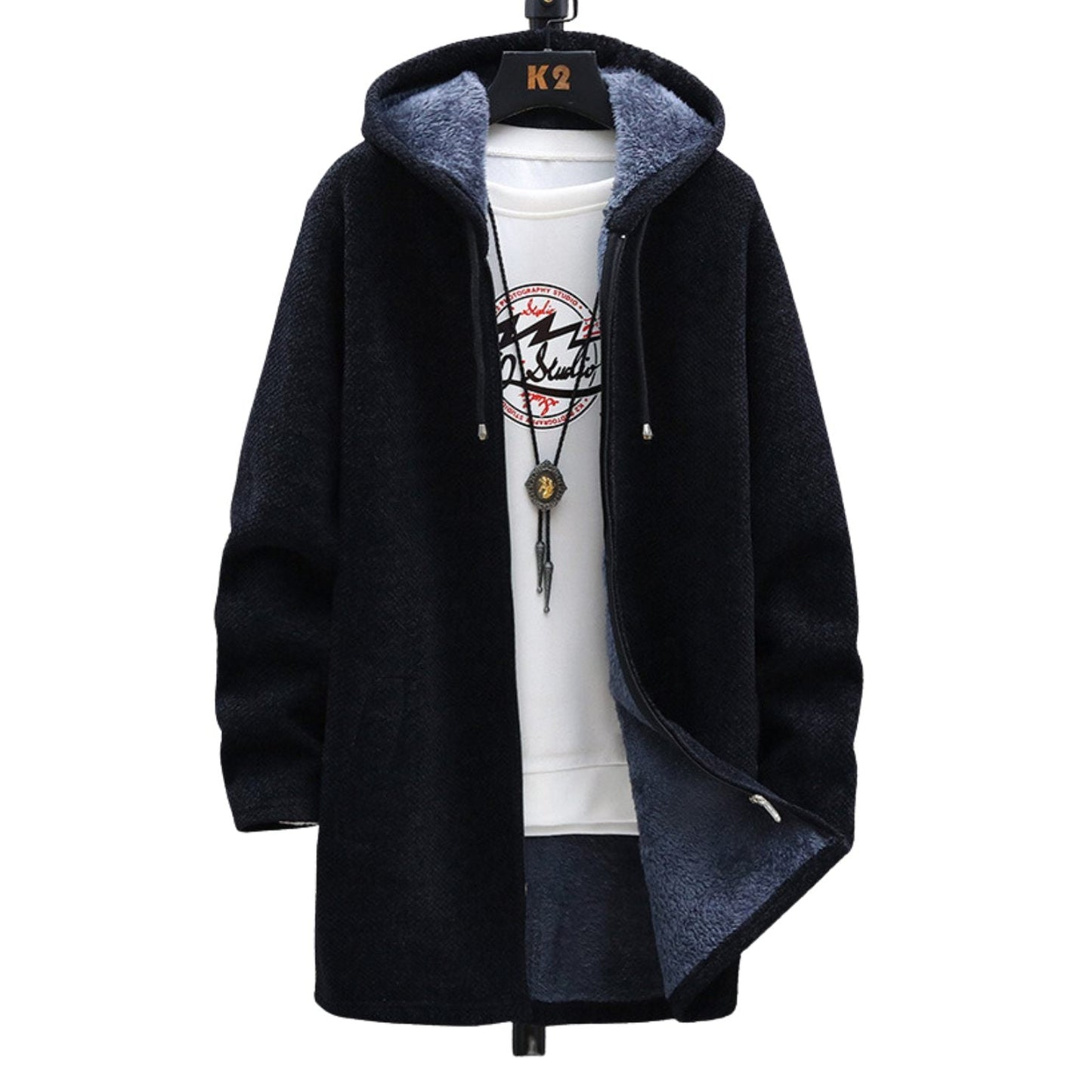 Noah - Unisex Kapuzenjacke mit Reißverschluss und Fleece-Futter