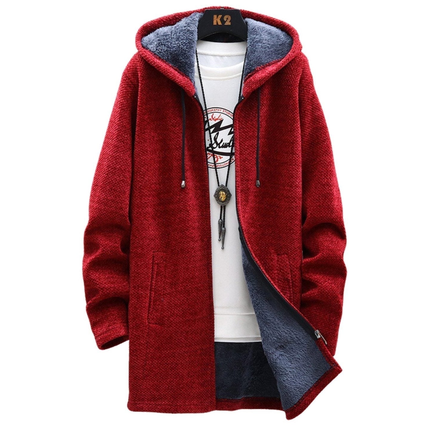 Noah - Unisex Kapuzenjacke mit Reißverschluss und Fleece-Futter